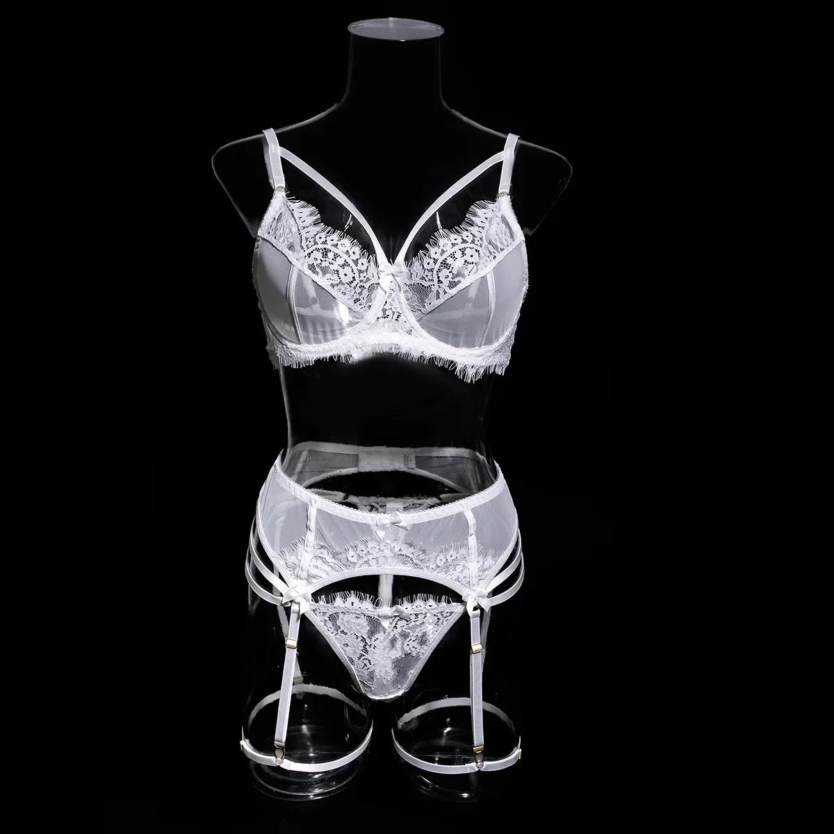 Mesh Bodysuit with Metal Ring Detail