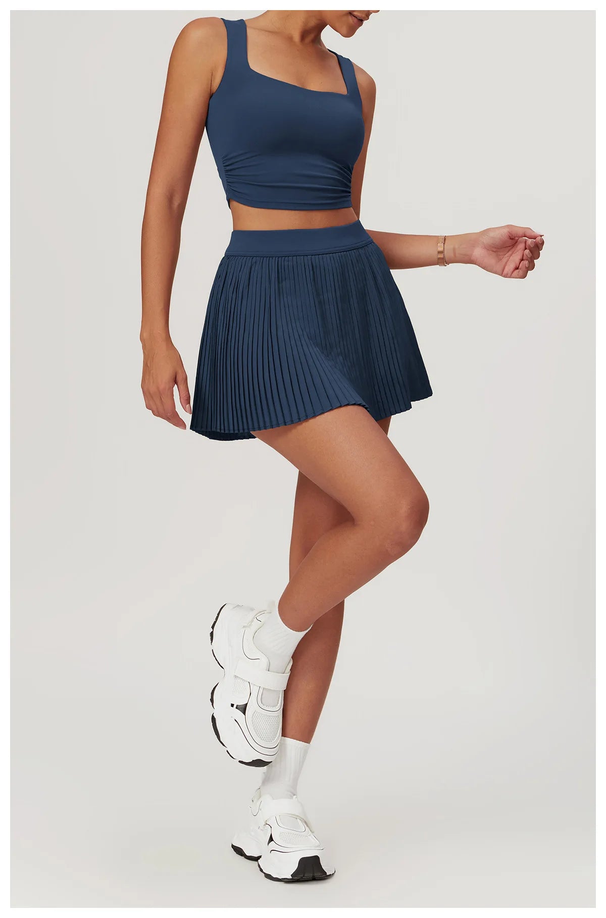 CourtSkirt Set - Vest & Pleat Skirt