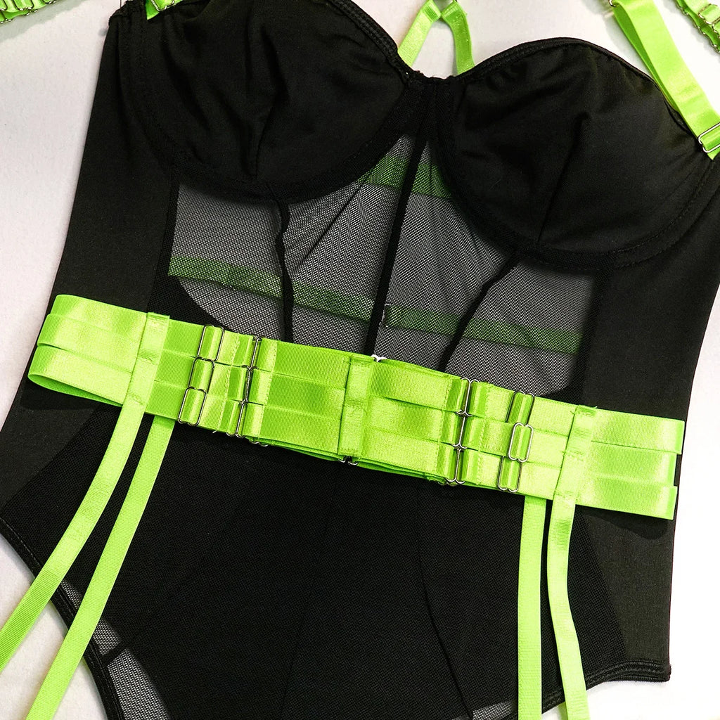 Off-Shoulder Lace Bodysuit – Bandage Fit