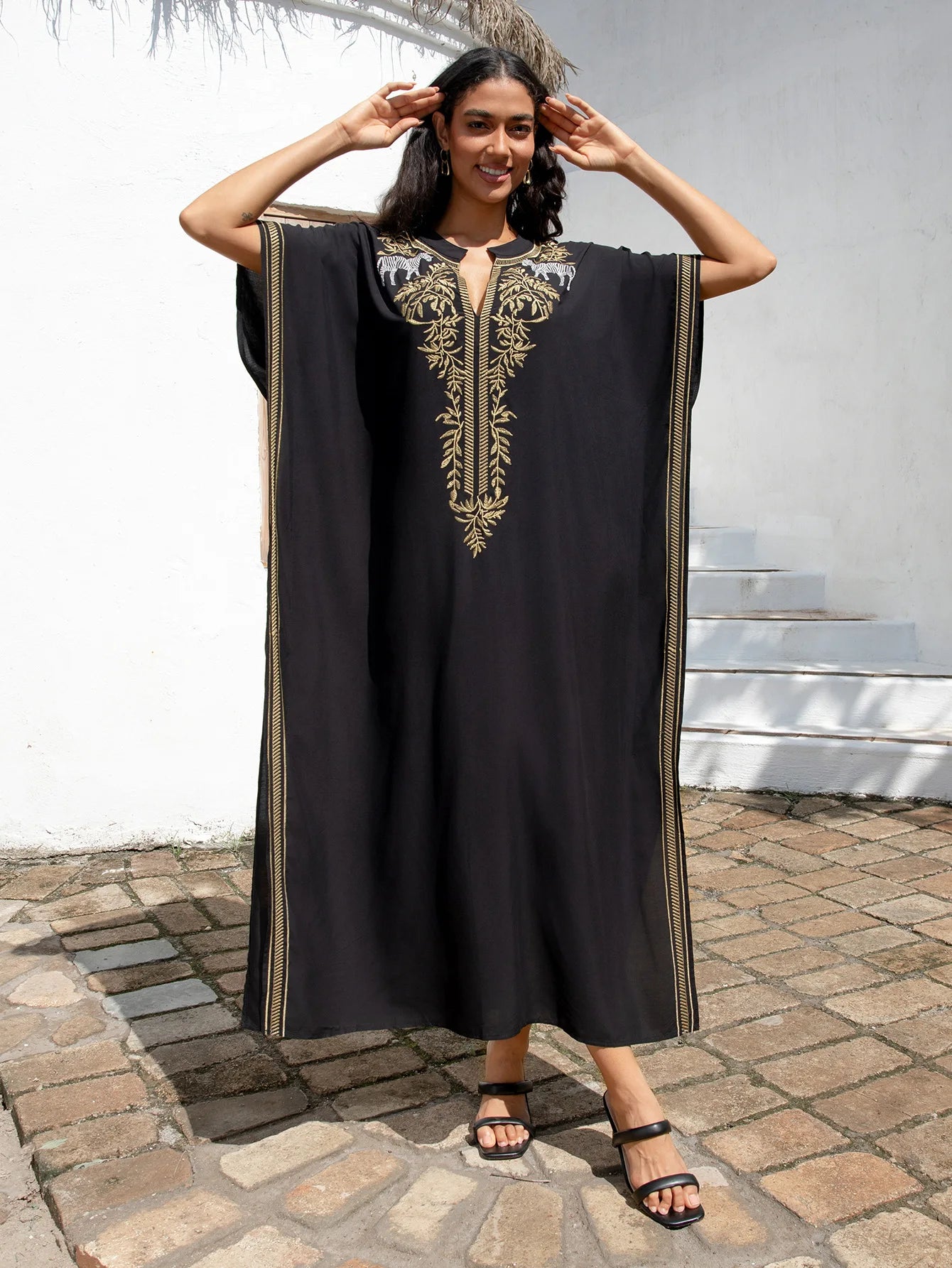 Noir Crest - Embroidered Robe