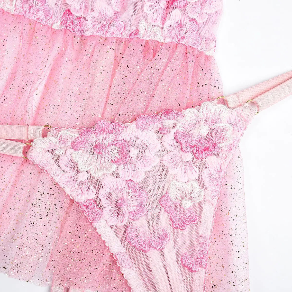 Fairy Lace Transparent Lingerie Set (3pcs)