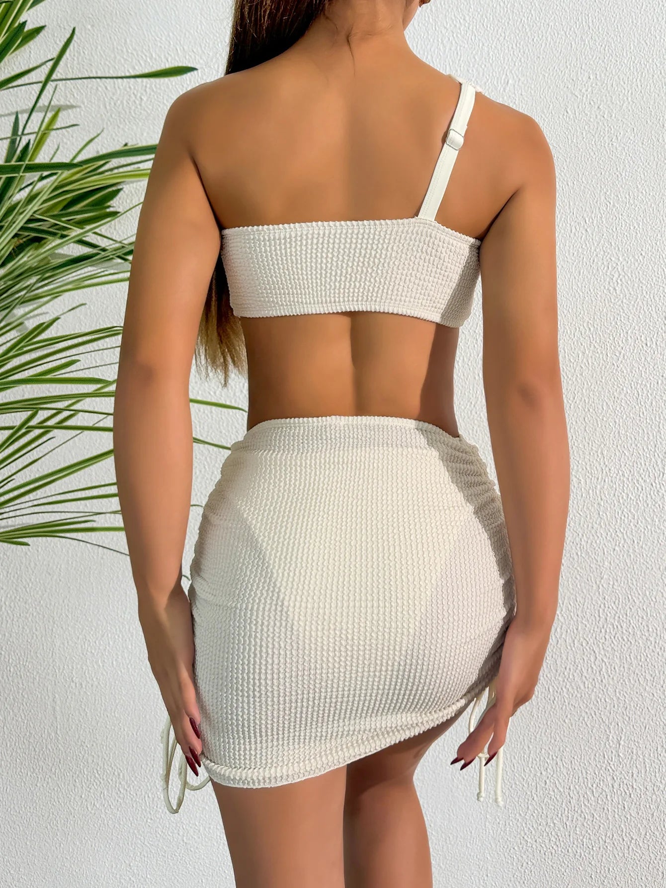 Valeria Drape - 3-Piece One-Shoulder Set