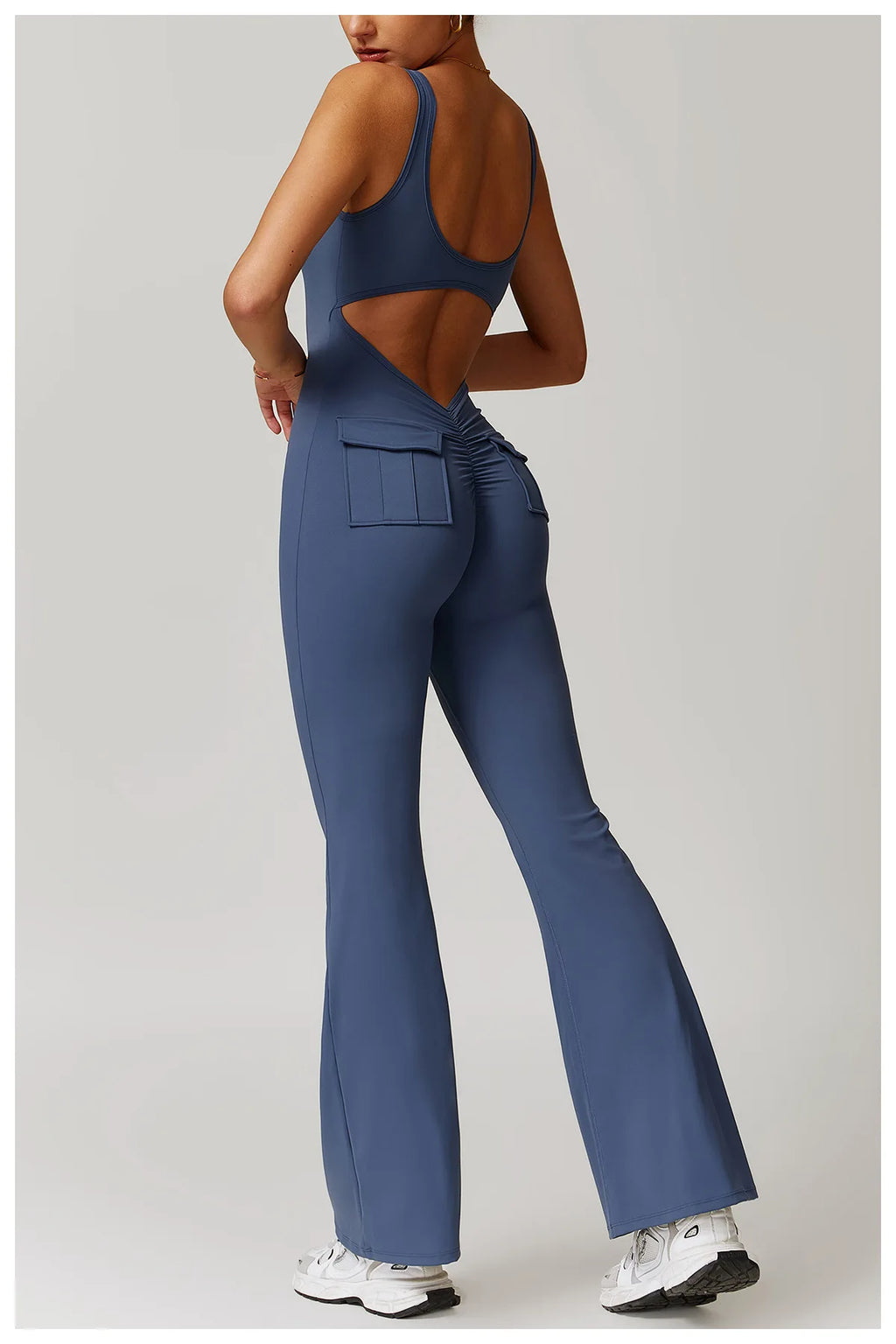 Utility Flare Jumpsuit - Backless