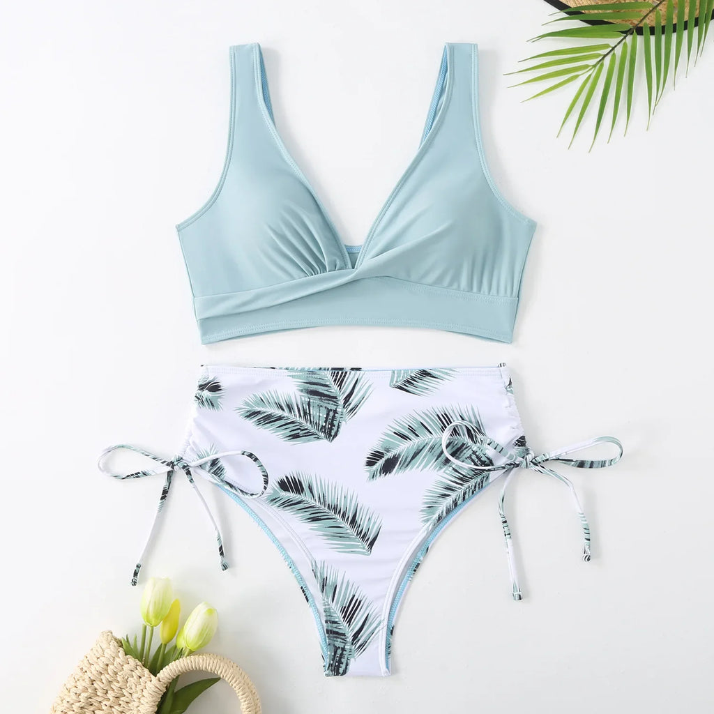 Sexy Bikini 2024 Swimsuit Women Trend Swimwear Female High Waisted Bikinis Sets Korean Swimming for Woman Bathing Suit Beachwear