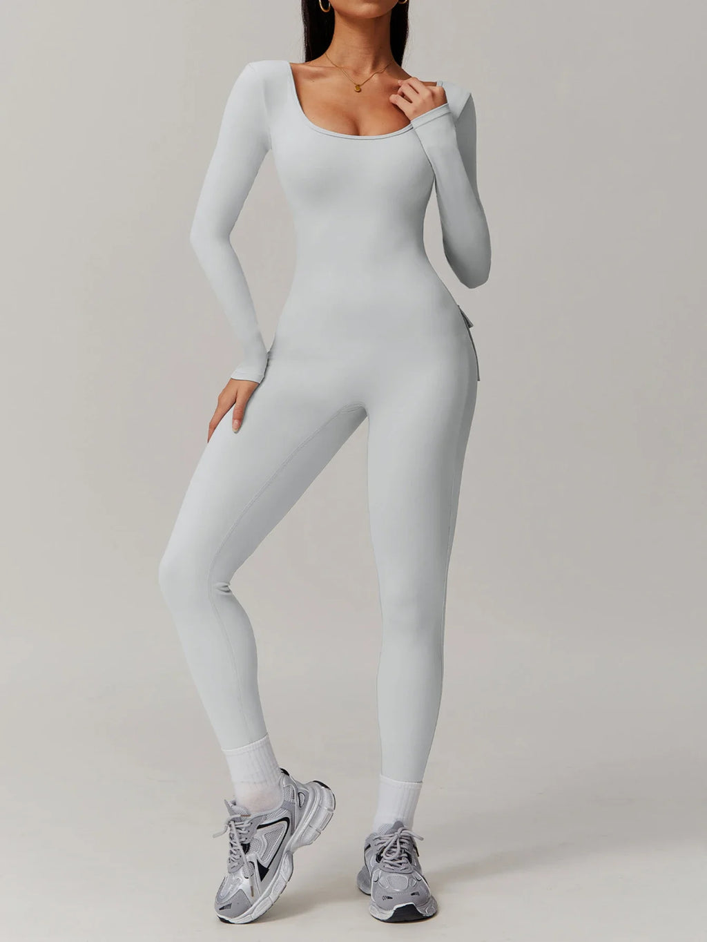 Sculpt Jumpsuit - Backless Long Sleeve