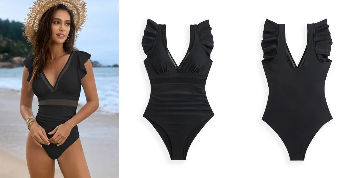Aurora Mesh - Ruffle One-Piece