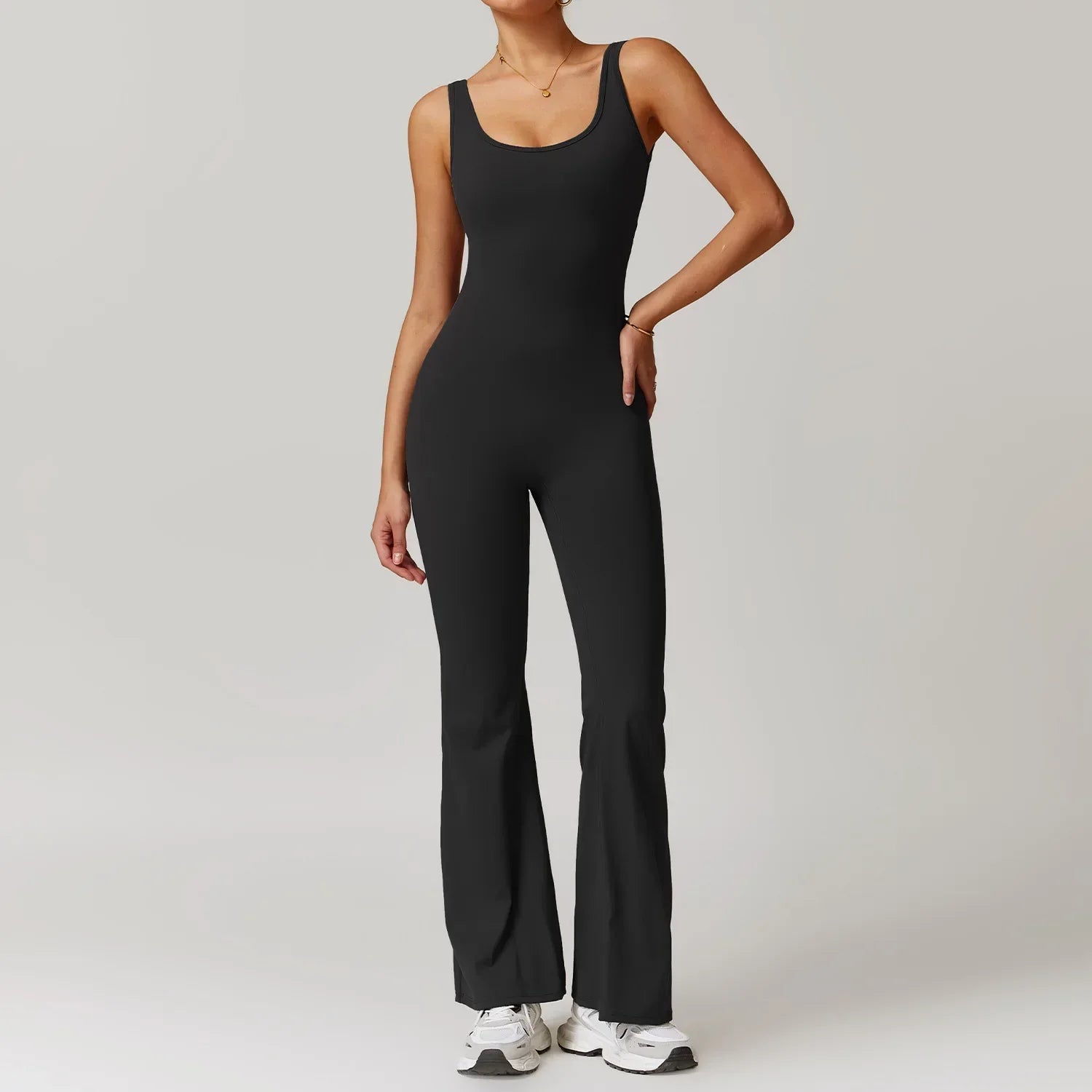 Utility Flare Jumpsuit - Backless