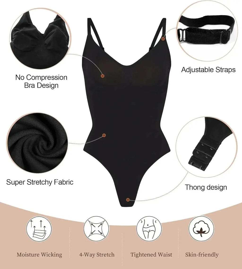 Seamless Full Body Shaper – Waist Trainer Bodysuit with Tummy Control & Butt Lifter