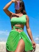 Valeria Mesh Skirt - One-Shoulder Set