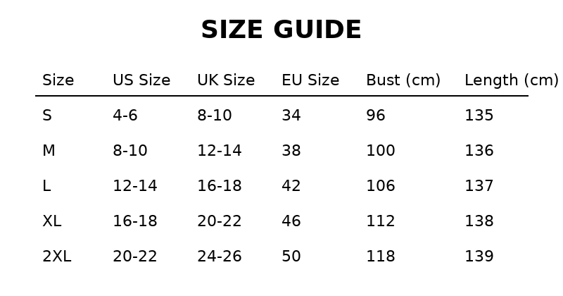 Women's V-Neck Lace-Up Long Sleeve Maxi Dress size chart