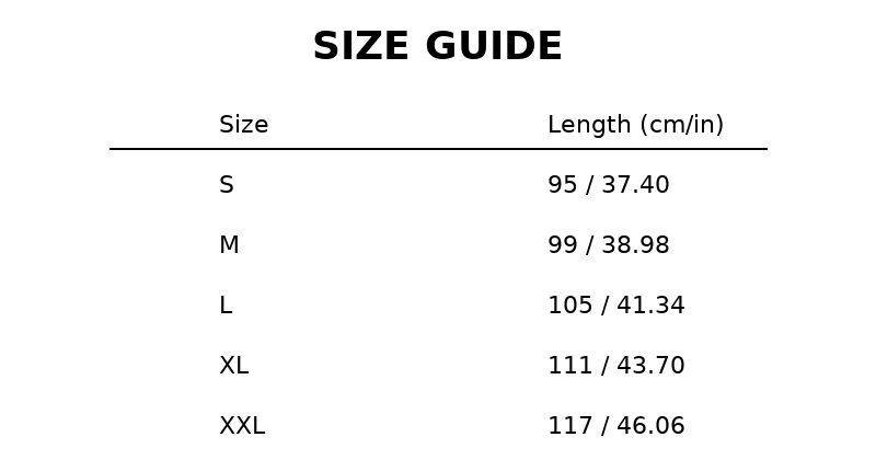 Size Guide