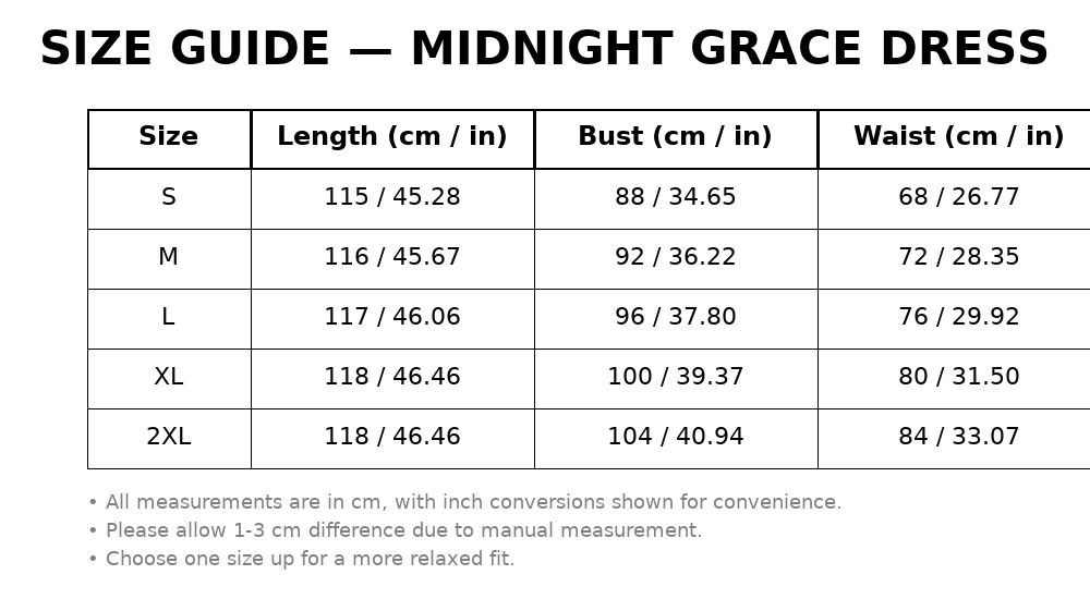 Women's Lantern Sleeve V-Neck Mid-Length Party Dress size chart