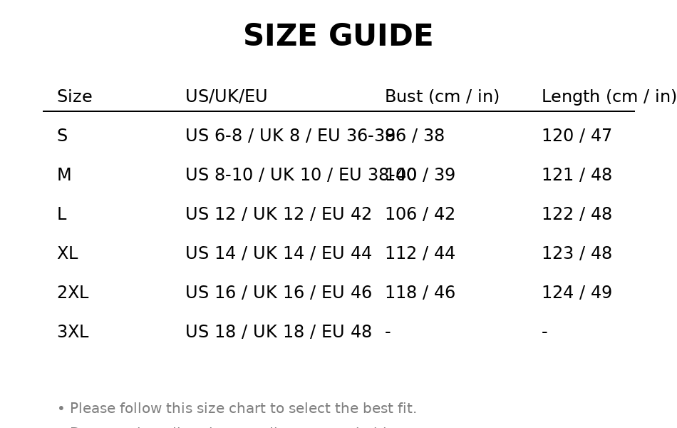 Size Guide