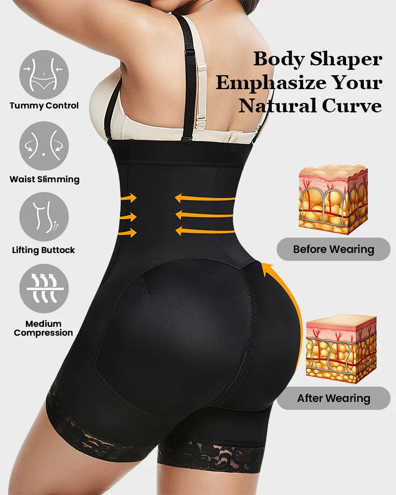 QualisPrime® Tummy Control Butt Lifter Bodysuit BBL Fajas