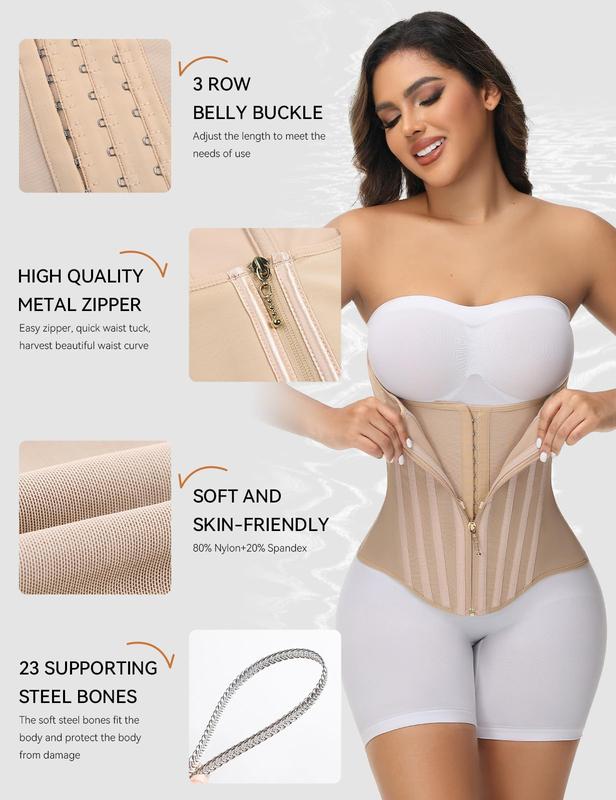 Fajas Colombianas Double Compression Tummy Control Waist Trainer