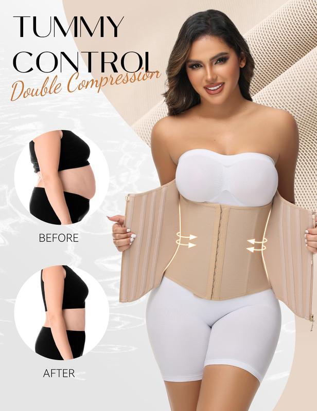 Fajas Colombianas Double Compression Tummy Control Waist Trainer