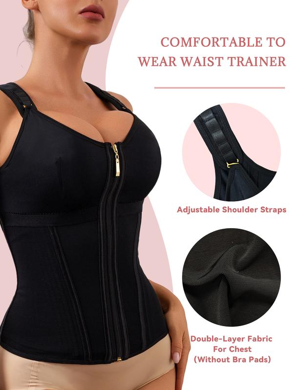 Waist Trainer adjustable Corset for Women Tummy Control Shaper with Zipper Bras Push Up