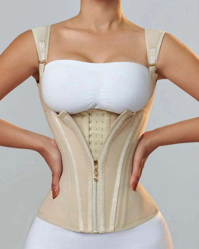 Waist Trainer for Body Shaper Corset Vest Tank Top with Steel Bones